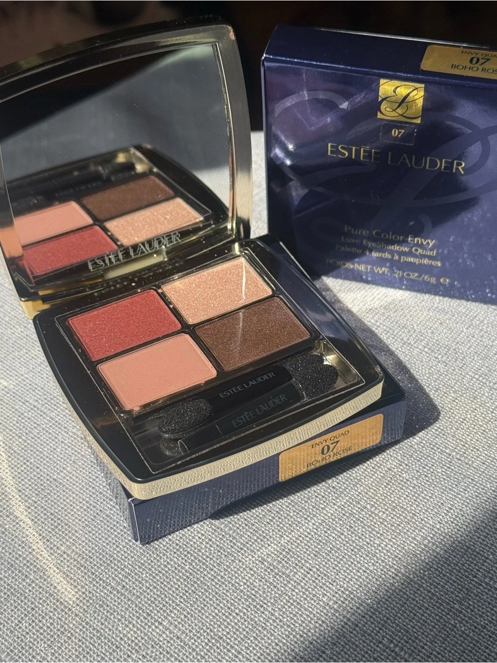 Estée Lauder Pure Color Envy Luxe Eyeshadow Quad 07 Boho Rose NIB Open Box